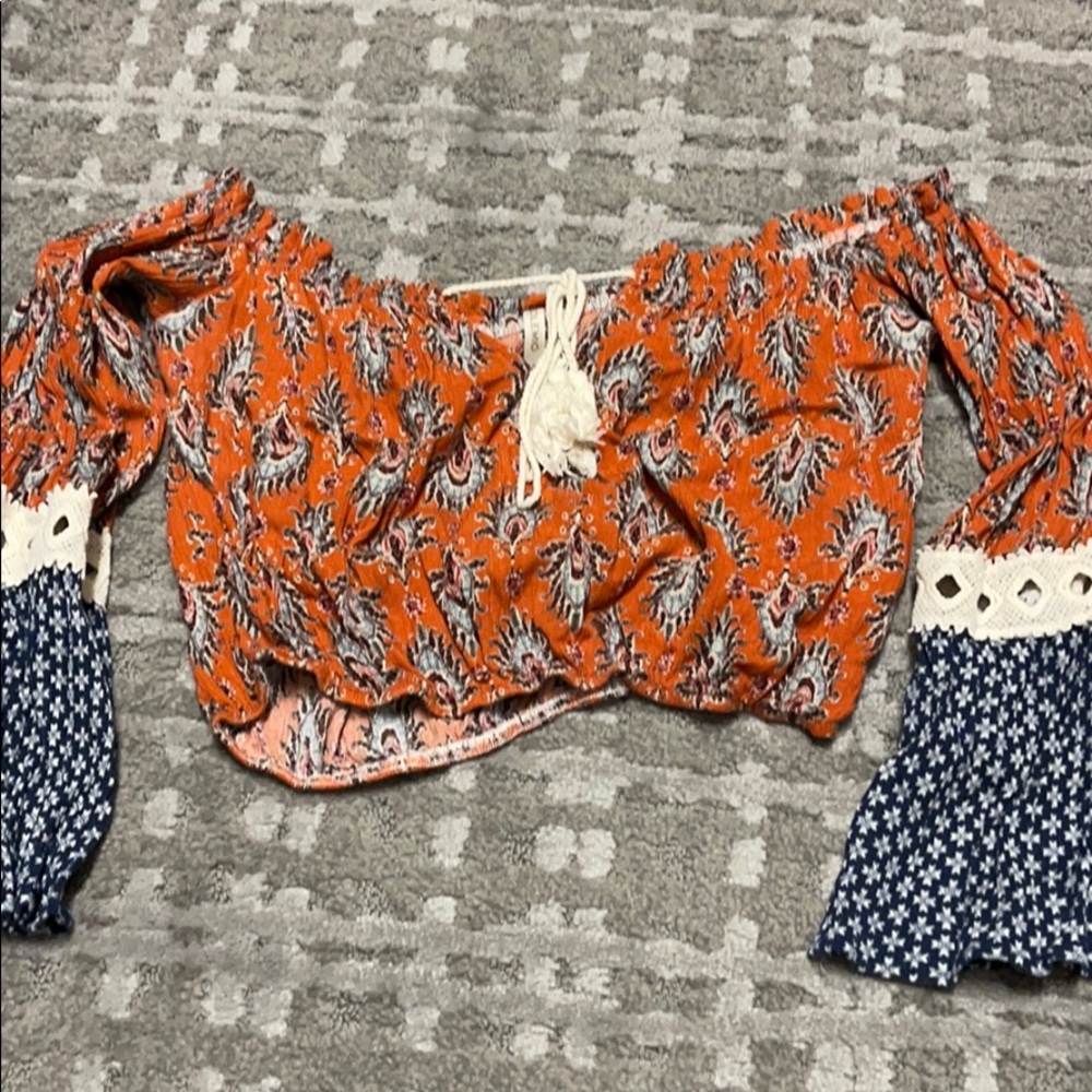 Solemio off the shoulder boho top